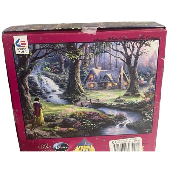 Disney Dreams Collection Thomas Kinkade Snow White Cottage Puzzle 750 Piece - Picture 8 of 10